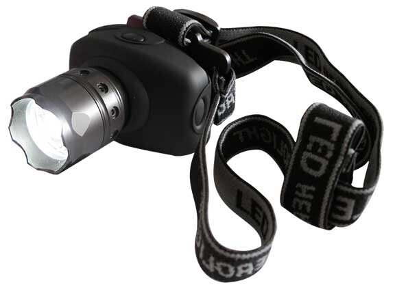 60.381 LINTERNA FRONTAL LED 3W CON ZOOM DH | Suministros Figmar