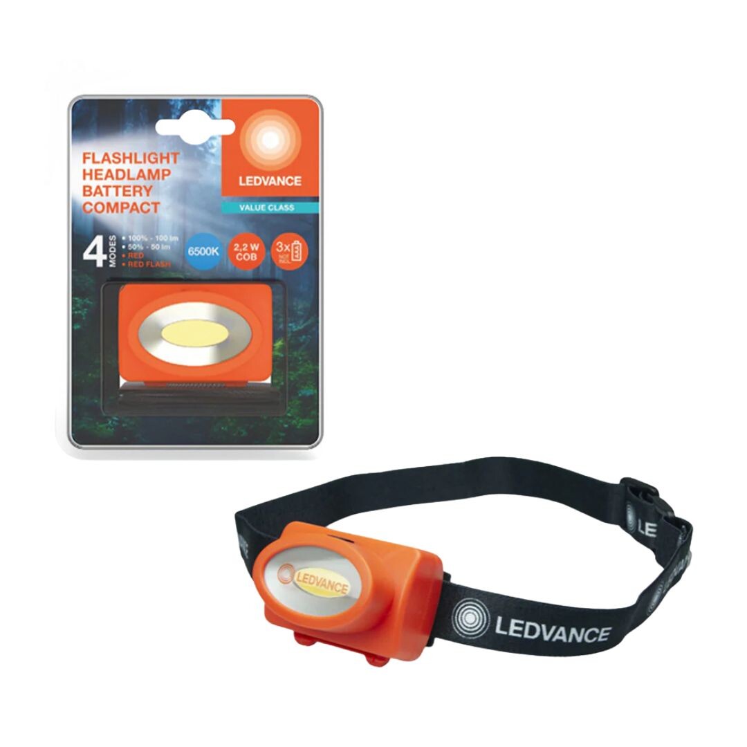 175749 LEDVANCE 3W 100Lm BATTERY-POWERED LED HEADLAMP
