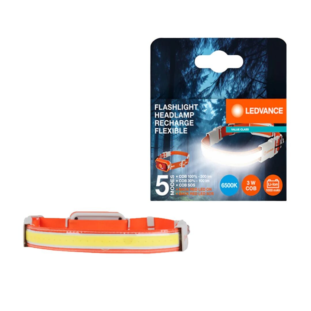 175886 LINTERNA LED COB DE CABEZA RECARGABLE 3W 300Lm LEDVANCE | Suministros Figmar