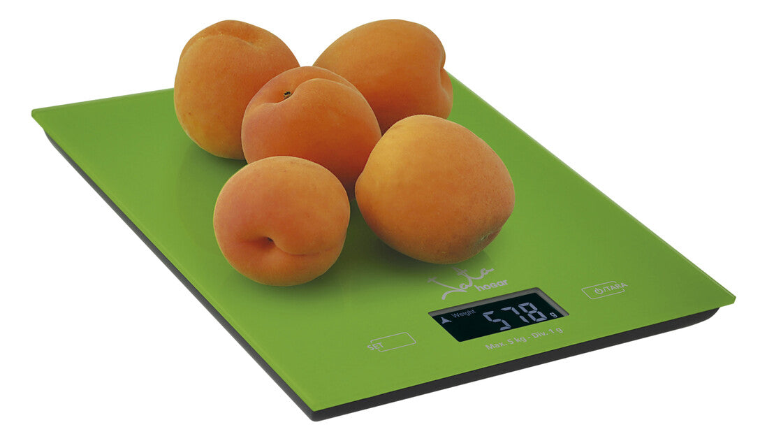 729V GREEN KITCHEN SCALE TEMPERIT GLASS JATA