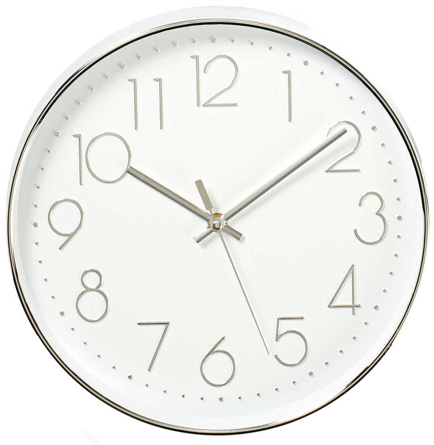 CLWA015PC30SR RELOJ DE PARED CIRCULAR ø30cm PLATA