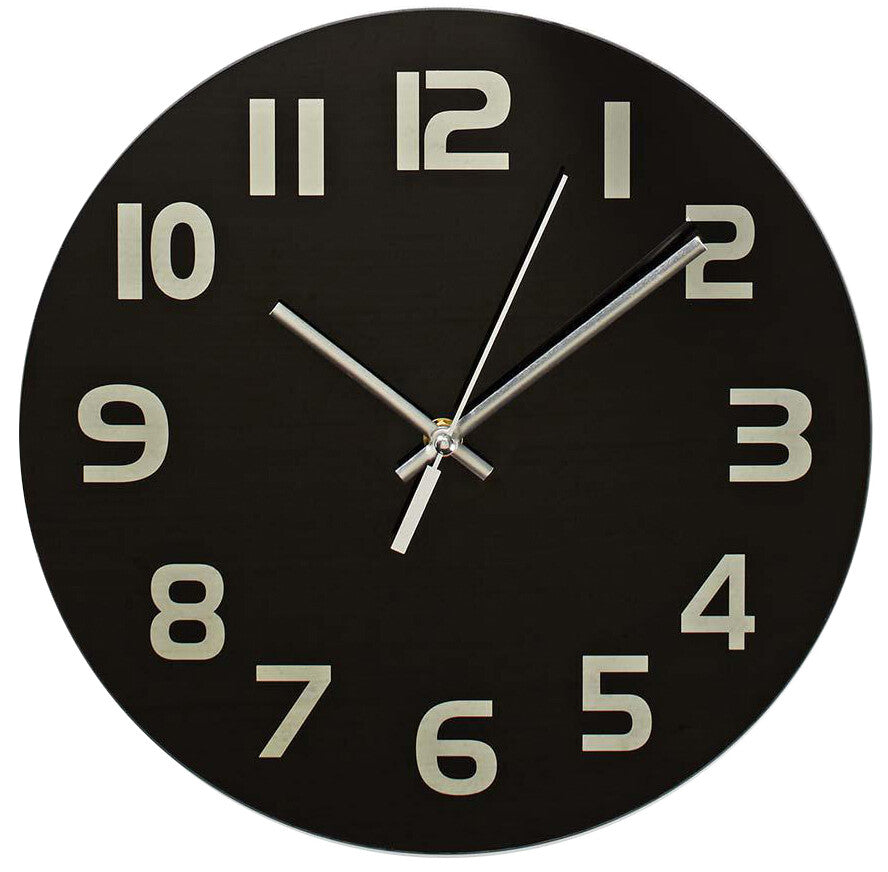CLWA006GL30BK CIRCULAR WALL CLOCK ø30cm BLACK