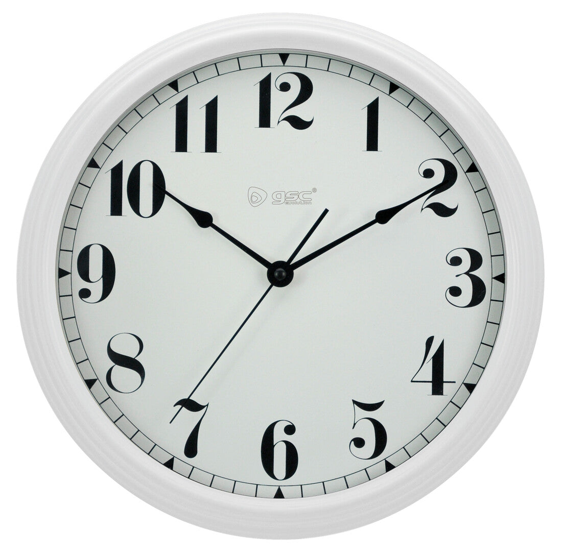 405005002 RELOJ DE PARED CIRCULAR VINTAGE BLANCO GSC