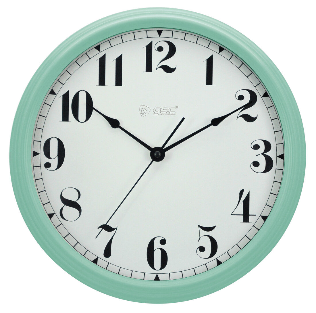 405005003 RELOJ DE PARED CIRCULAR VINTAGE VERDE MINT GSC
