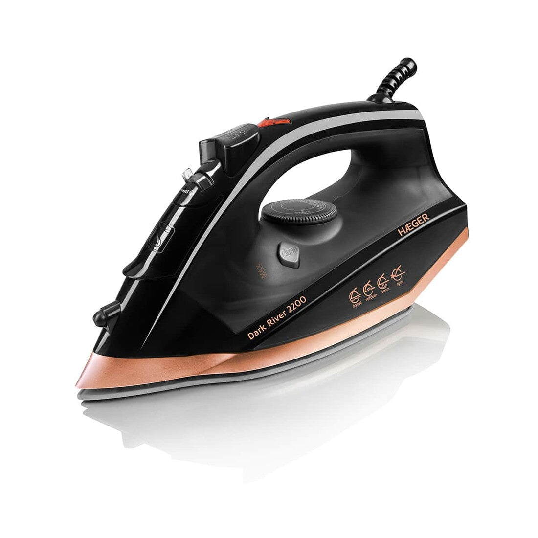 SI-220.015A DARK RIVER HAEGER 2200W STAINLESS STEEL STEAM IRON