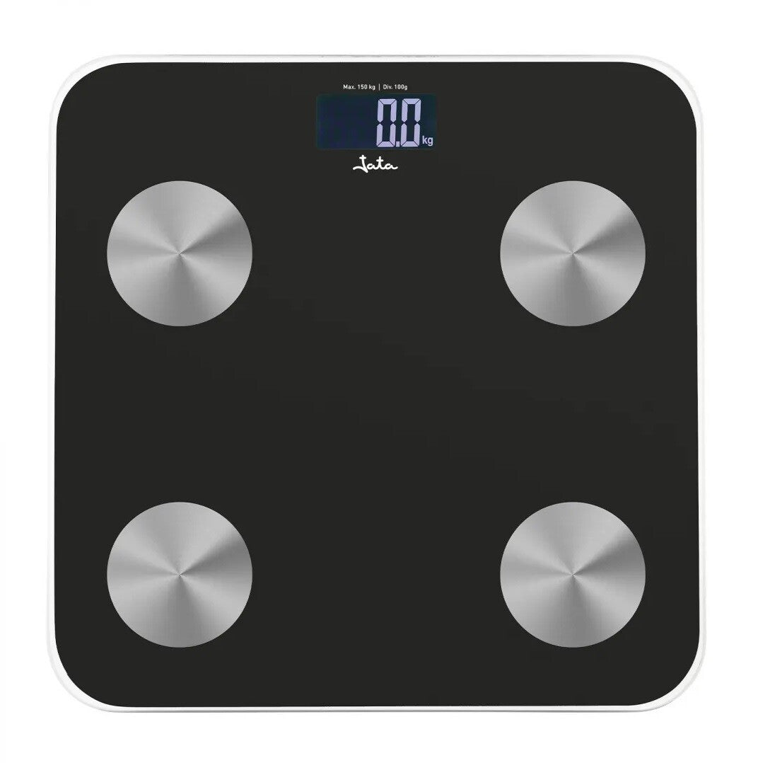 HBAS1155 BASCULA DE BAÑO DIGITAL NEGRA CON ANALIZADOR JATA