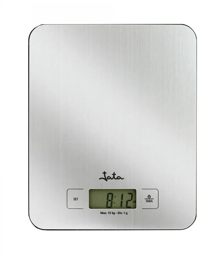 719 BASCULA DE COCINA INOX CON RELOJ Y TEMPORIZADOR 15Kg JATA