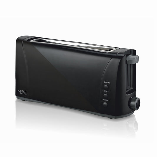 TO-100.007A TOSTADOR MULTIFUNCION RANURA EXTRA LARGA 1000W NEGRA DARKSUN HAEGER