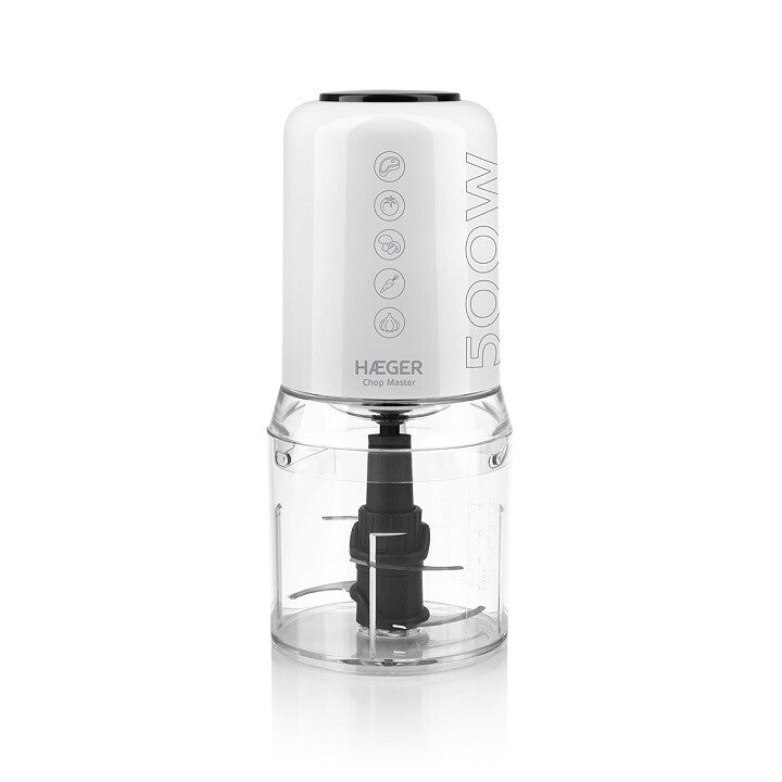 CH-50W.008A PICADORA BLANCA 500W BOL CRISTAL 500ml CHOP MASTER HAEGER