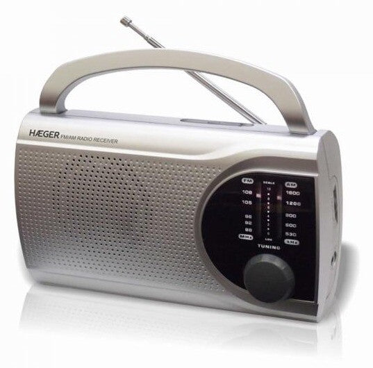 PR-BIB.004B RADIO PORTATIL GRANDE A PILAS 4xC CON ASA SURROUND HAEGER