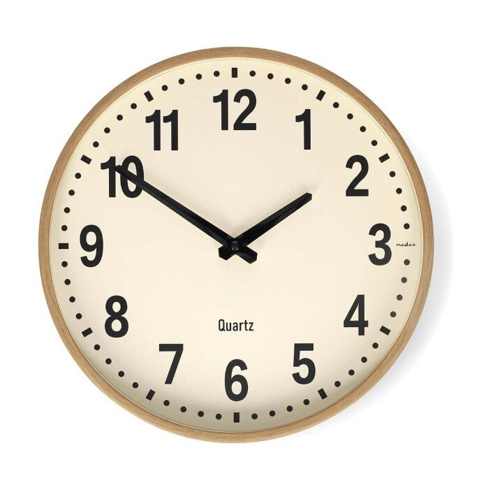 CLWA2226WD RELOJ DE PARED CIRCULAR ø30cm MADERA NEDIS