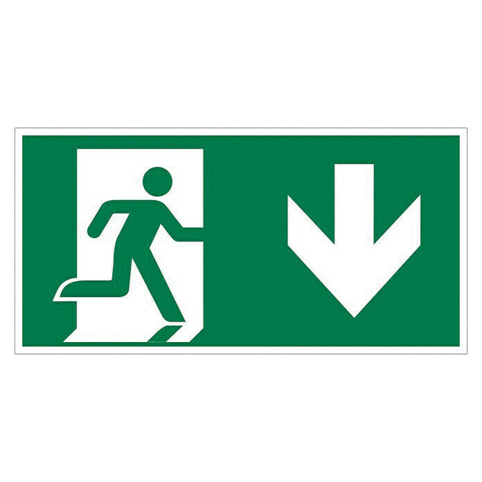 201095009 ADHESIVE EMERGENCY LIGHTING LIGHTS DOWN ARROW 200X75MM GSC