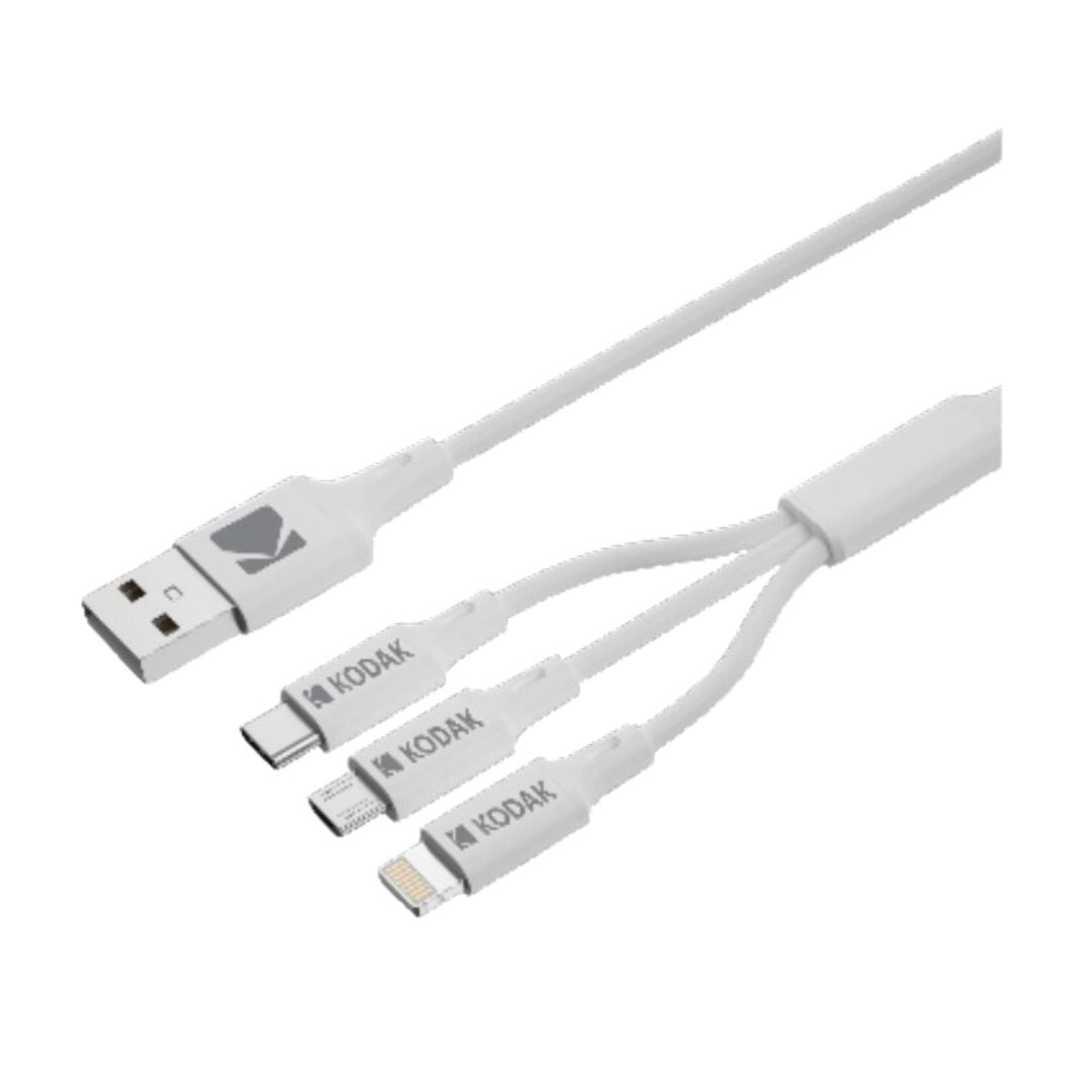 30425835 1m CABLE CONEXION CARGADOR 3 EN 1 5V 2A KODAK | Suministros Figmar