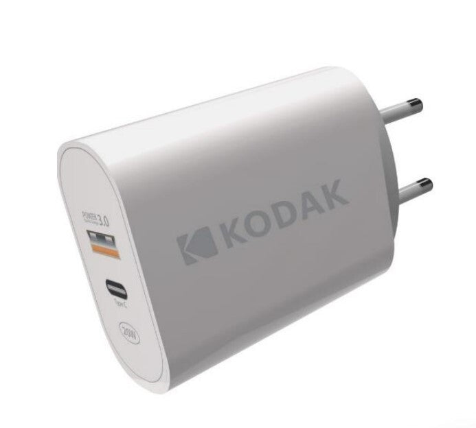 30427358 CARGADOR 2 PUERTOS USB + USB-C 5V 2,4A KODAK