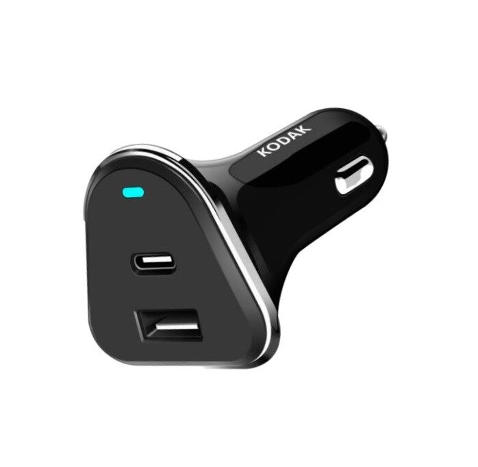 30427570 KODAK 2-PORT USB + USB-C CAR CHARGER