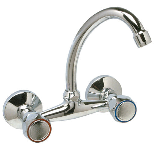 65904 GRIFO FREGADERO PARED VERTICAL SENCILLO CUERPO 160mm MIRTAK