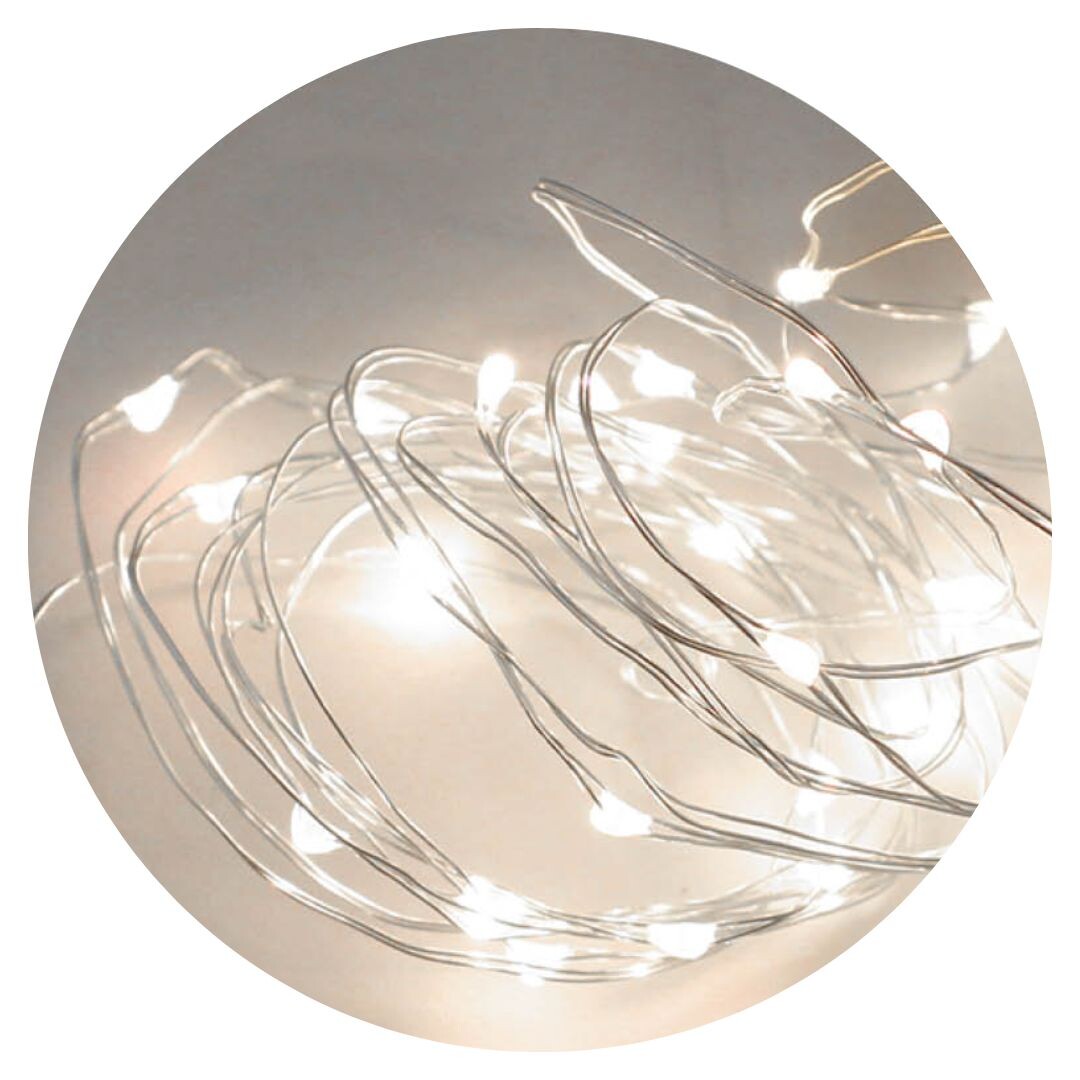 79.719/DIA 5m MINI LED GARLAND WITH CONTROL 6500K 3xAA ELECTRO DH