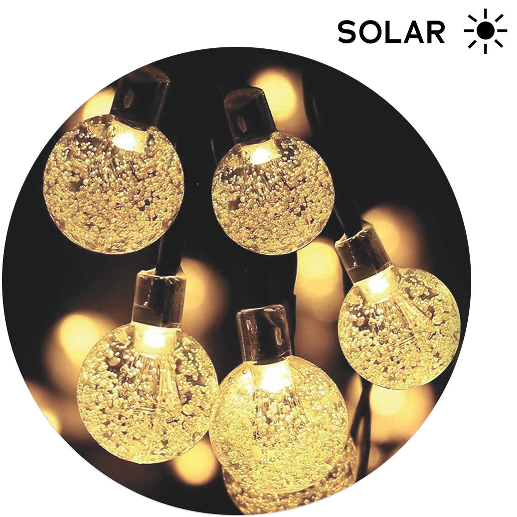 Guirnalda LED Solar Miniball 7m 3200K 8 Modos 6h Batería Electro DH