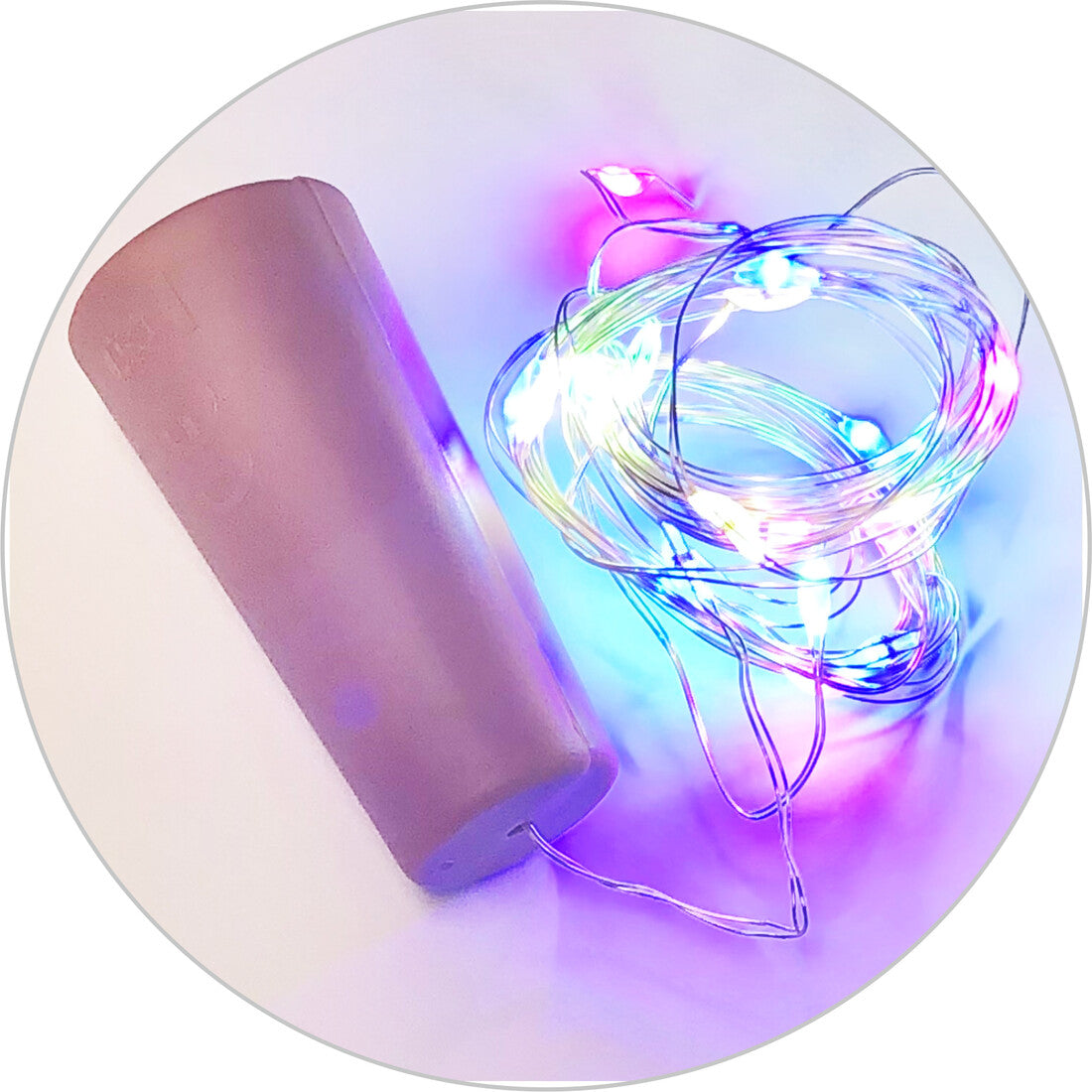 79.722/RGB 2m HILO LUMINOSO LED P/BOTELLA RGB 3xLR44 ELECTRO DH | Suministros Figmar