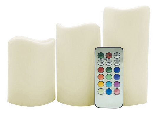 204800005 3ud VELA DECORATIVA LED RGB C/MANDO GSC