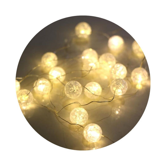 29954-20 GUIRNALDA LUCES DE CADENA LED BOMBILLA VENUTO PLATA 1,9m IP20