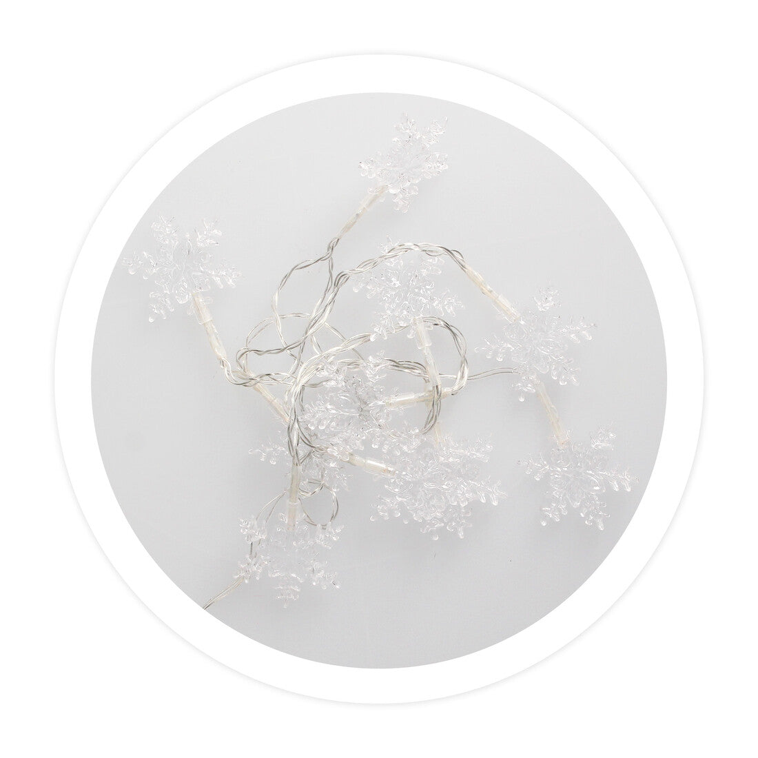 204600026 COPOS DE NIEVE LED TRANSPARENTES 1,35M LUZ FRÍA GSC