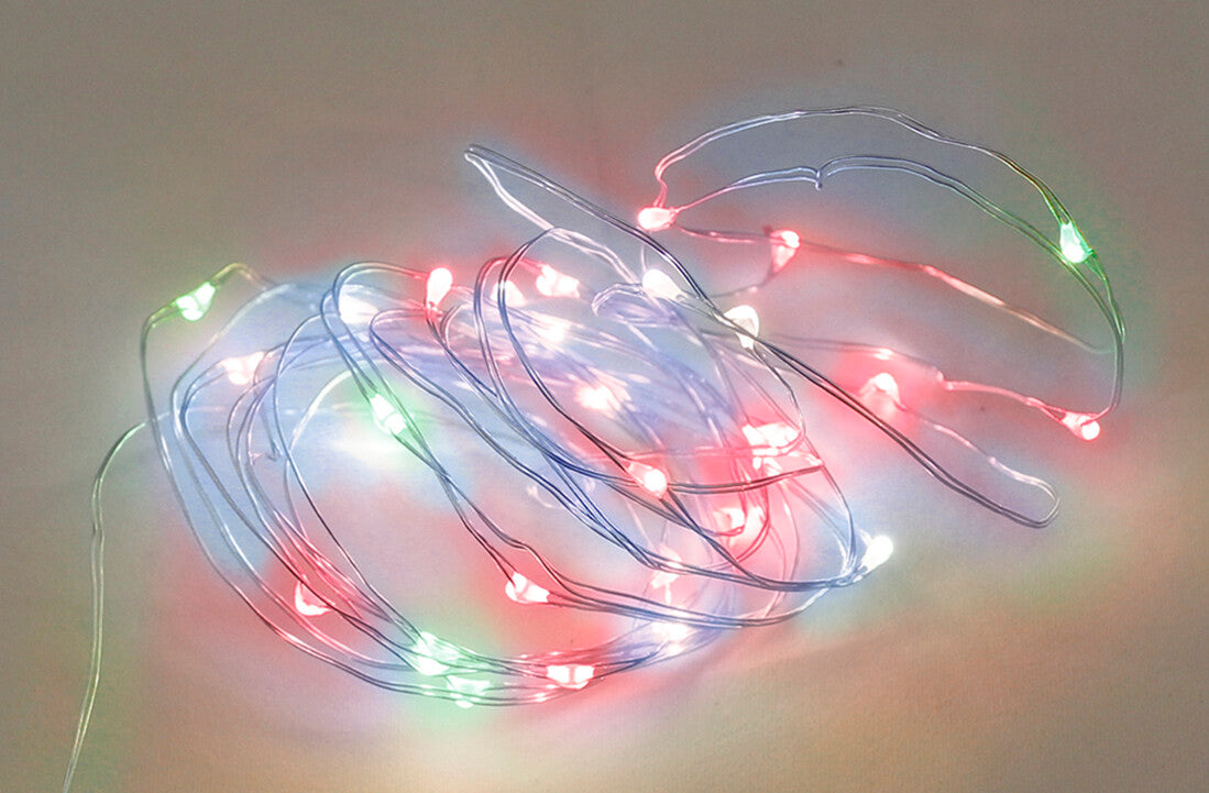 204805009 RGB LED WIRE GARLAND 5 MT. BATTERY OPERATED