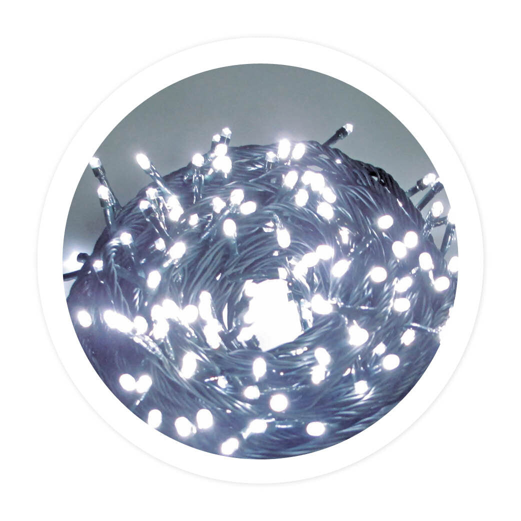 204600036 20m CLASSIC GARLAND 200 LED WHITE LIGHT TO RED 8 FUNCTIONS IP44 GSC