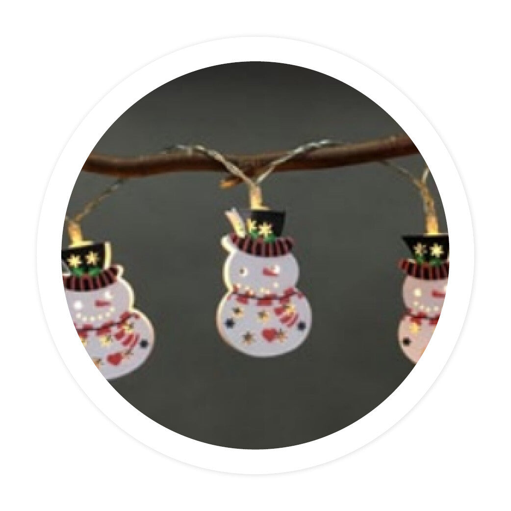 204690015 1,35m GUIRNALDA DE MUÑECOS DE NIEVE LED A PILA GSC