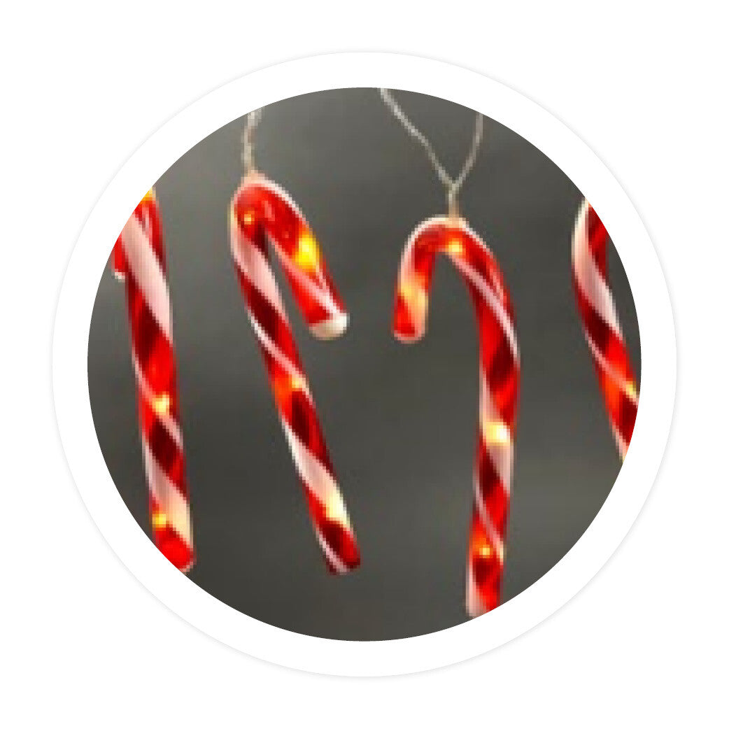 204690018 1,2m GUIRNALDA DE BASTONES DE CARAMELO LED A PILA GSC