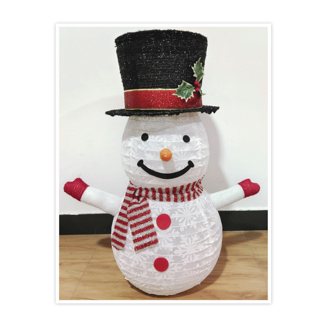 204690049 MUÑECO DE NIEVE LED PLEGABLE PARA EXTERIOR A PILAS 70x54x36cm GSC