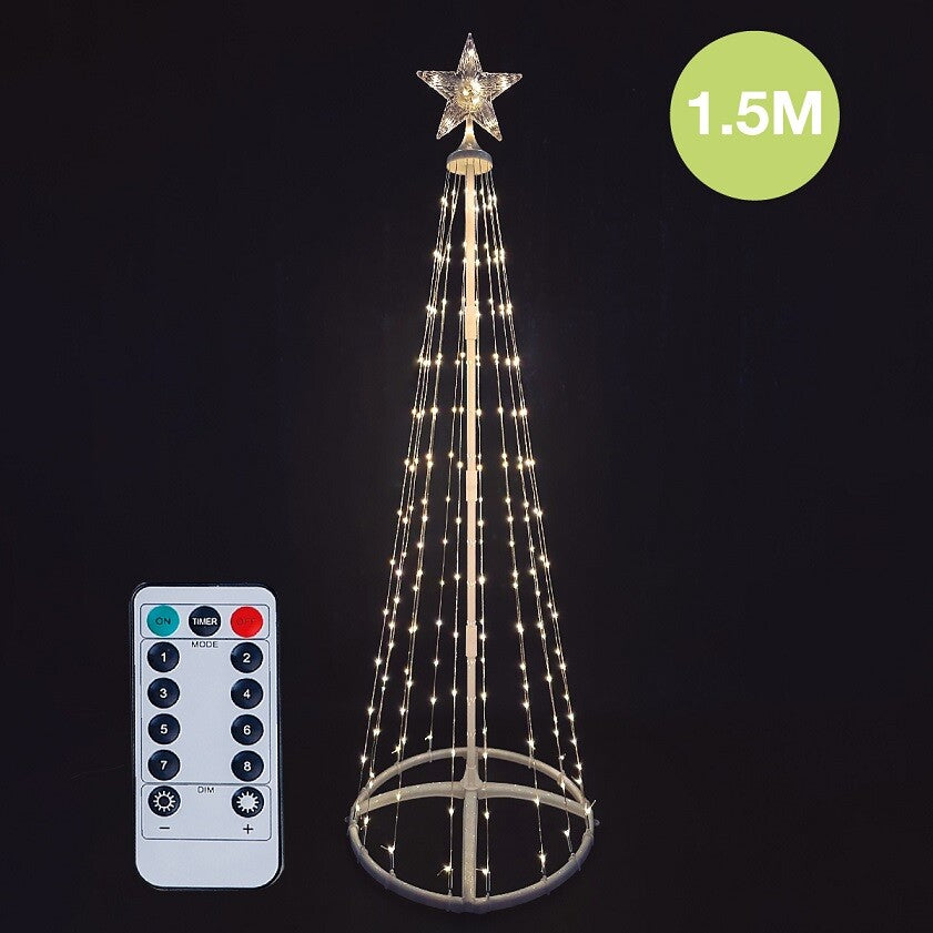 204690081 LED TREE 150cm USB + REMOTE CONTROL 32 FUNCTIONS IP44 WARM LIGHT GSC
