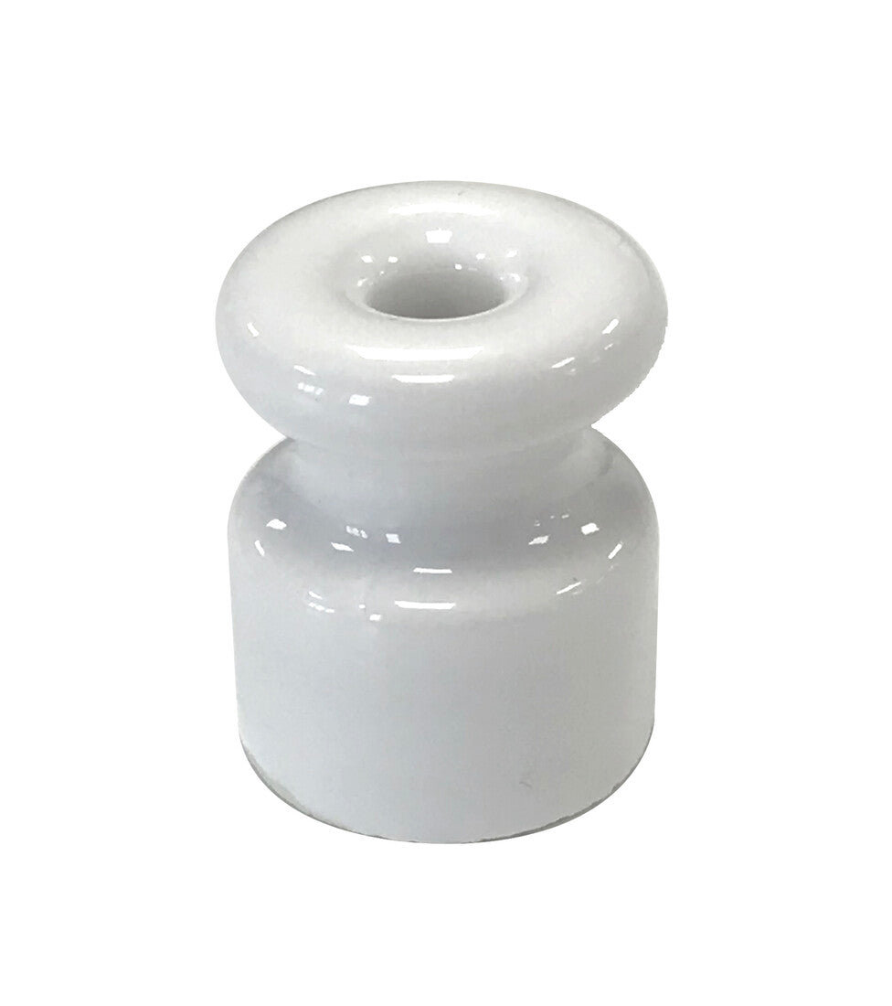 1400424 WHITE PORCELAIN INSULATOR 24x19mm.