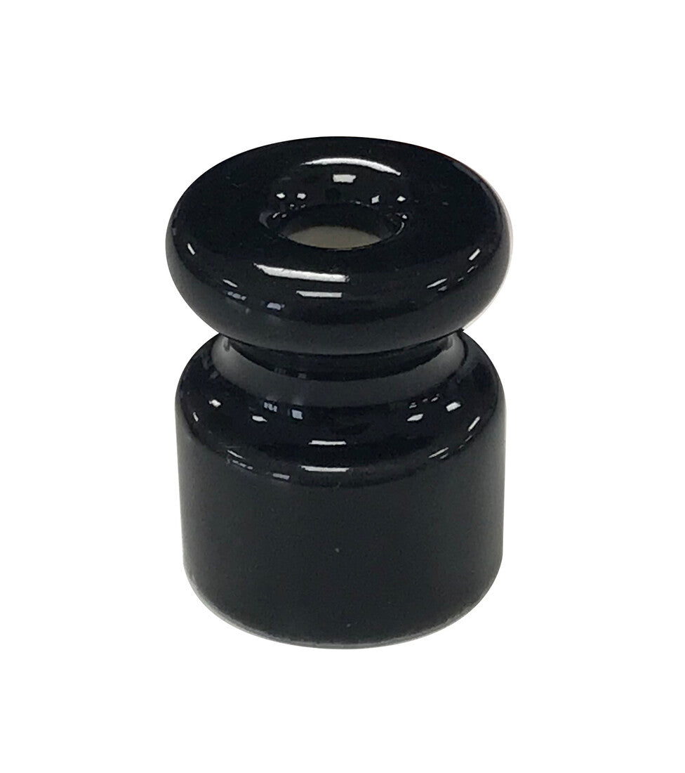 1400424-N BLACK PORCELAIN INSULATOR 24x19mm.