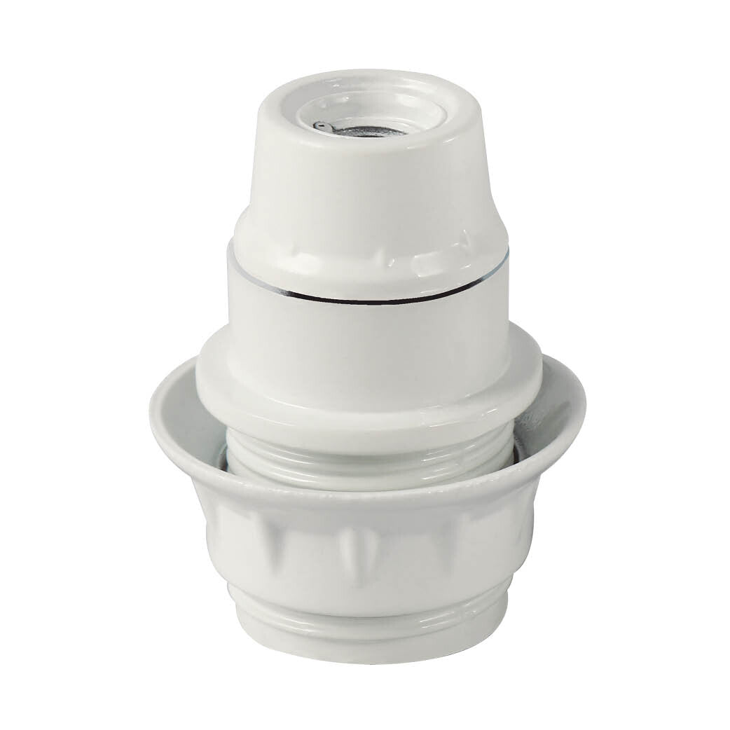 101535002 PORTALAMPARAS BAQUELITA SEMIROSCADO E14 BLANCO GSC | Suministros Figmar