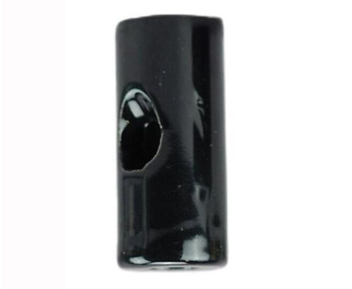 1400430-N 5UD DERIVACABLES TECHO DE PORCELANA NEGRO 20x45mm F-BRIGHT | Suministros Figmar