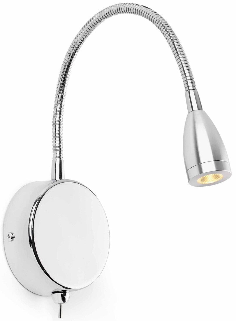 40994 ARTICULATED READER LED WALL LAMP CHROME 3W 3000K