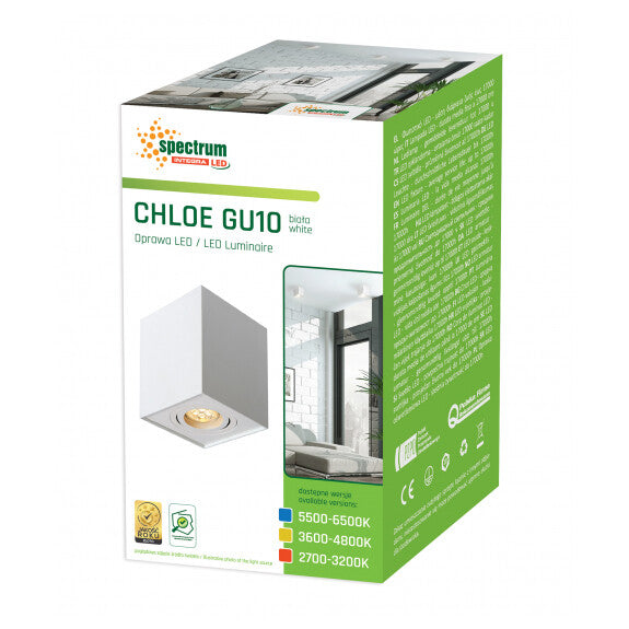 SLIP004004 APLIQUE TECHO CUADRADO GU10 10W NIQUEL