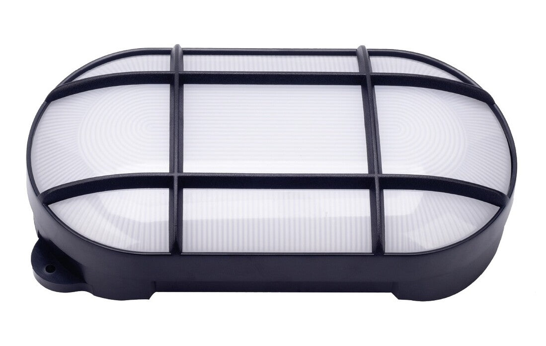 200205003 APLIQUE LED OVALADO CERCIS CON REJILLA 15W 6500K NEGRO GSC | Suministros Figmar