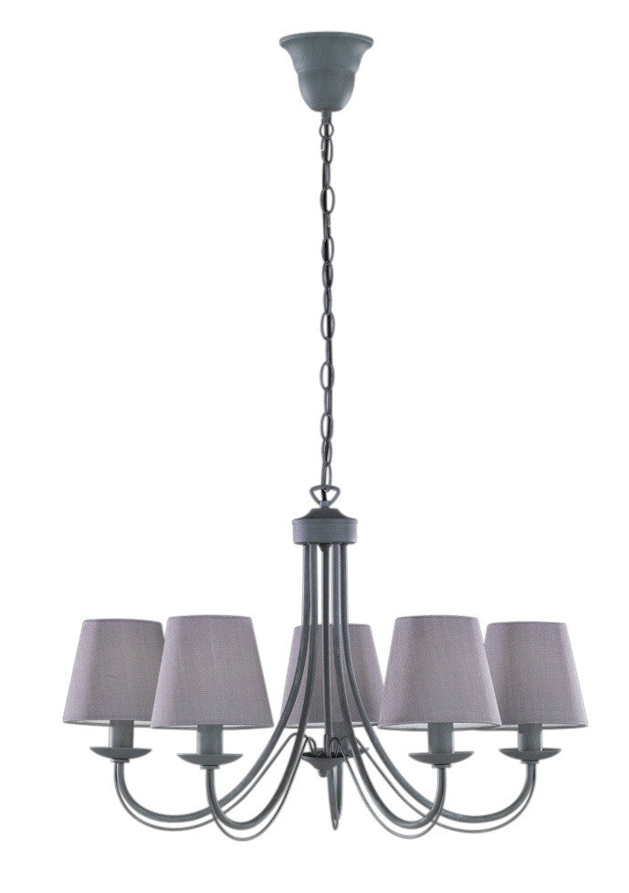 110600578 CORTEZ GREY PENDANT LAMP 5xE14 TRIO