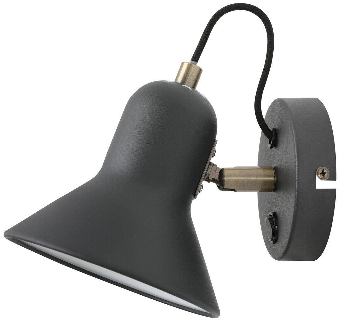 2070911-N APLIQUE DE PARED NEGRO BOSTON E27 F-BRIG