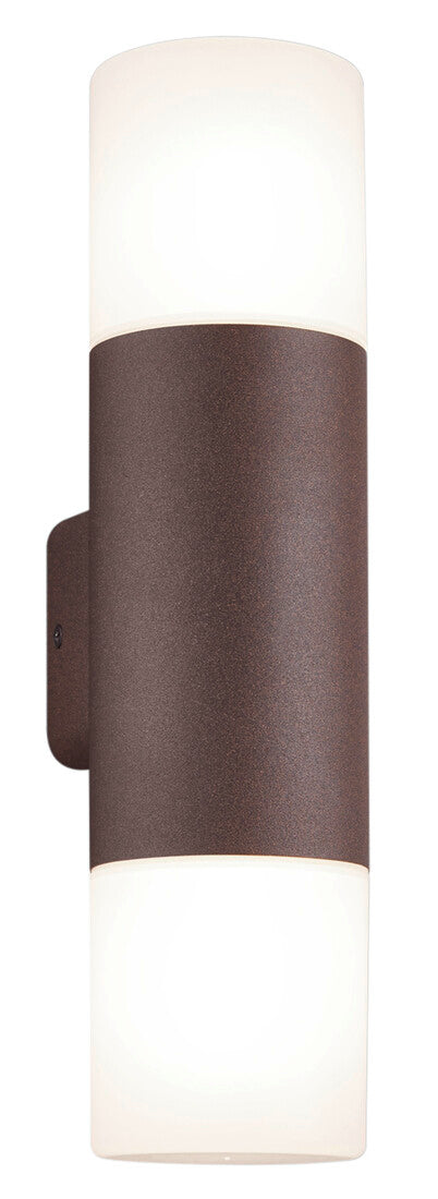 222260224 APLIQUE PARED ALUMINIO OXIDO HOOSIC 2xE27 IP44 TRIO