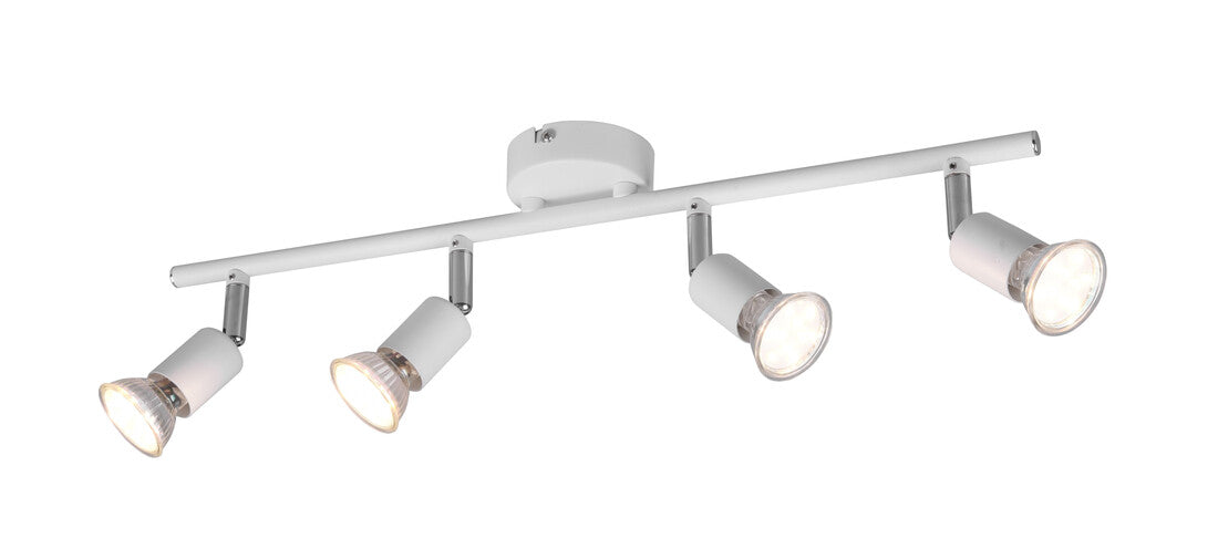 R80914031 4-LIGHT PARIS WHITE GU10 TRIO STRIP