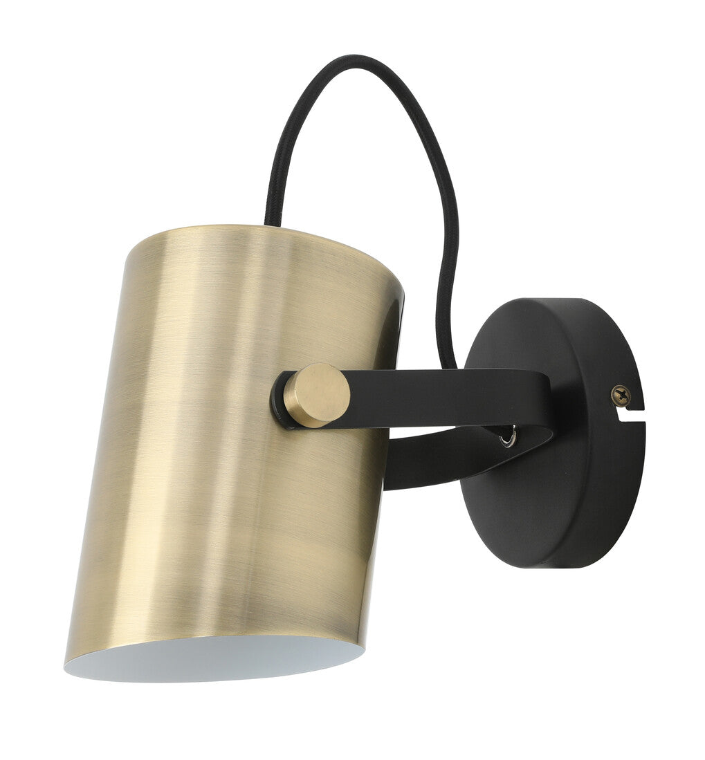 2070922-D WALL LIGHT E27 GOLD FABRIC CABLE
