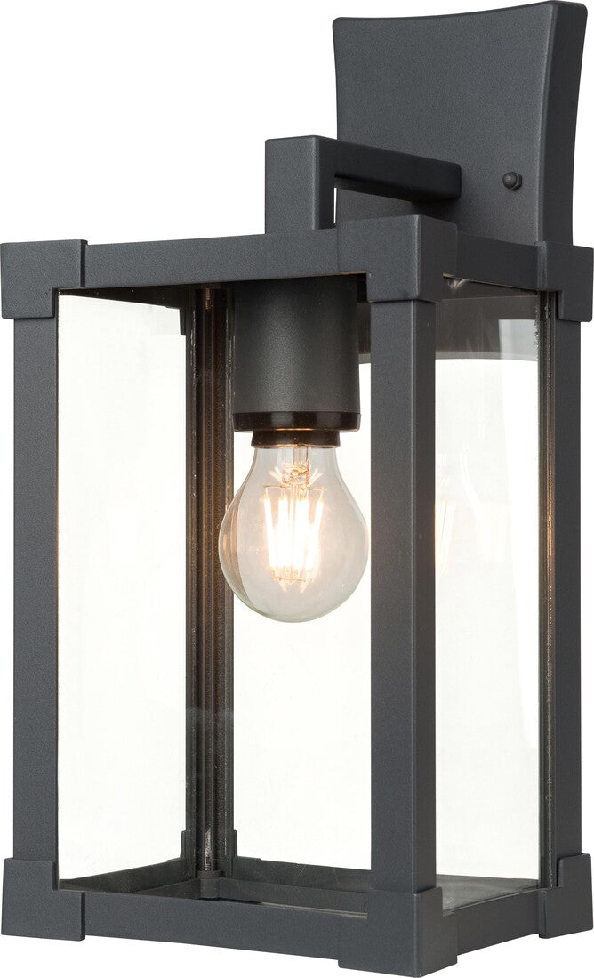 43209 APLIQUE DE EXTERIOR NEGRO TAMON F 1xE27 LEDESMA | Suministros Figmar