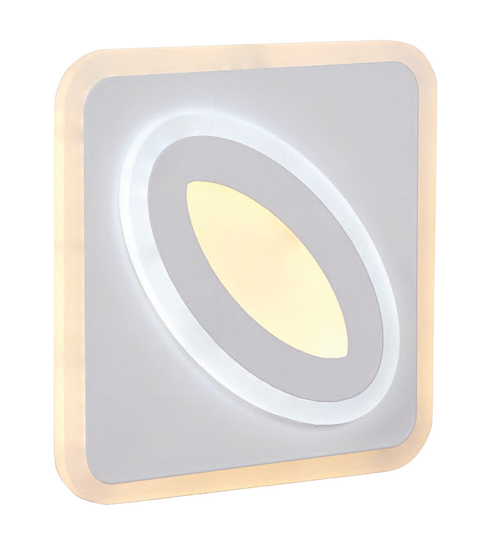 6017 SQUARE LED CEILING LIGHT 39W REG WHITE METAL