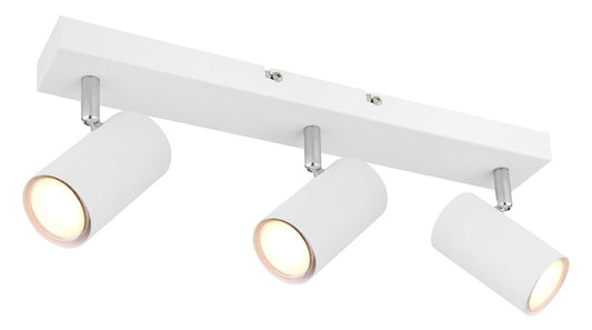 57911-3W REGLETA METAL BLANCO 3XGU10 25W ROBBY GLOBO