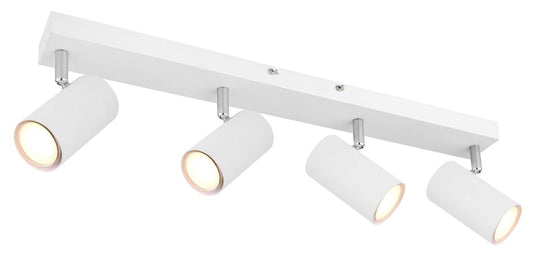 57911-4W REGLETA METAL BLANCO 4XGU10 25W ROBBY GLOBO