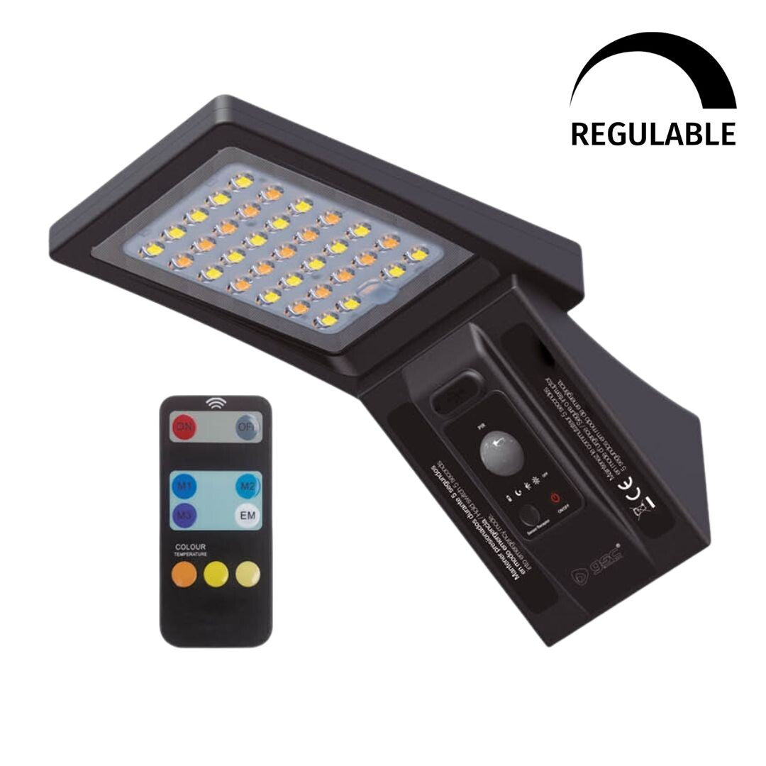 200210017 APLIQUE SOLAR LED GANDA REGULABRE 3W IP65 GSC
