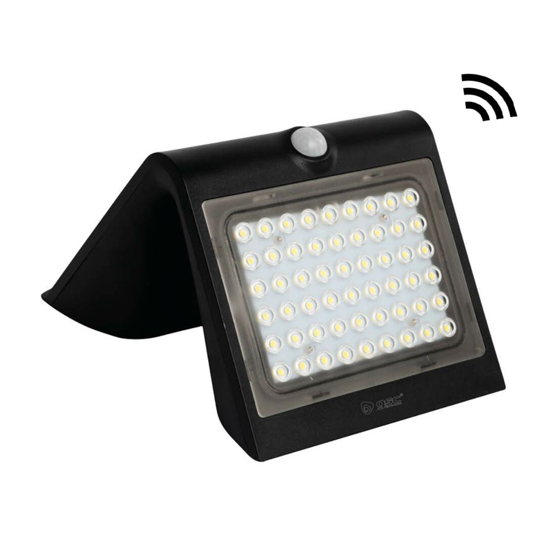 200210013 APLIQUE SOLAR LED LUKULU NEGRO CON SENSOR MOV 4W IP65 6000K GSC